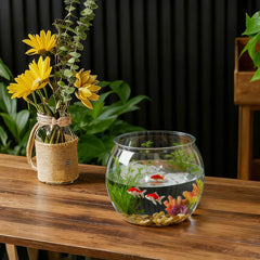 Geelin bol décoré avec plantes illustrant l'usage créatif et naturel