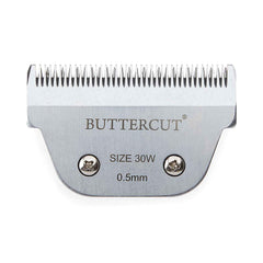 Geib Buttercut lame vue face montrant largeur et finition pour coupes précises