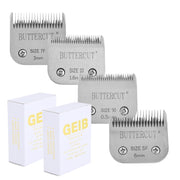 Geib pack de lames avant emballage montrant lot complet et compatibilité A5