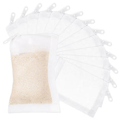 Geiserailie pochette filtre avant emballée montrant la fermeture zippée et gain de propreté