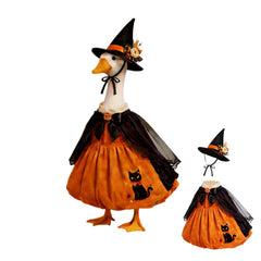 Generic costume face avant sur porch goose montrant un look Halloween attrayant