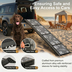 Generic rampe chien pliée avec poignée pour transport et rangement
