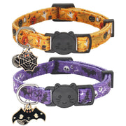 Giecooh collier Halloween violet face avant pour style festif et sécurité