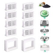 GISOFIK pack avant montrant 8 filtres et 2 mousses pour un entretien simple