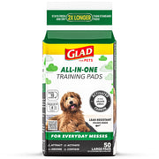 Glad emballage avant montrant lot de 50 et avantages pratiques