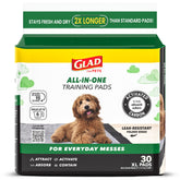 Glad packaging avant-plan montrant la quantité et l’usage pratique