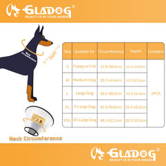 GLADOG deux tailles posées côte à côte, facilite choix et ajustement