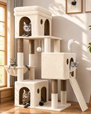 Globlazer arbre à chat vue frontale montrant stabilité et zones multiples
