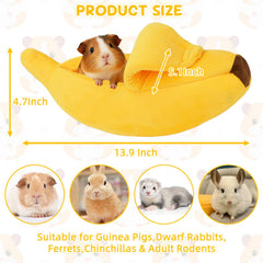 GNEORA lit banane en usage avec cochon d'inde offrant abri et réconfort