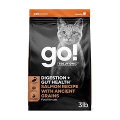 Go! Solutions emballage avant montrant la recette saumon et bénéfice digestion