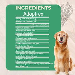 Gold Standard Herbs Adoptrex application sur nourriture illustrant administration facile