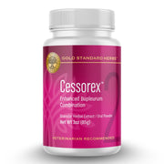 Gold Standard Herbs Cessorex emballage devant montrant le produit et bénéfice peau saine