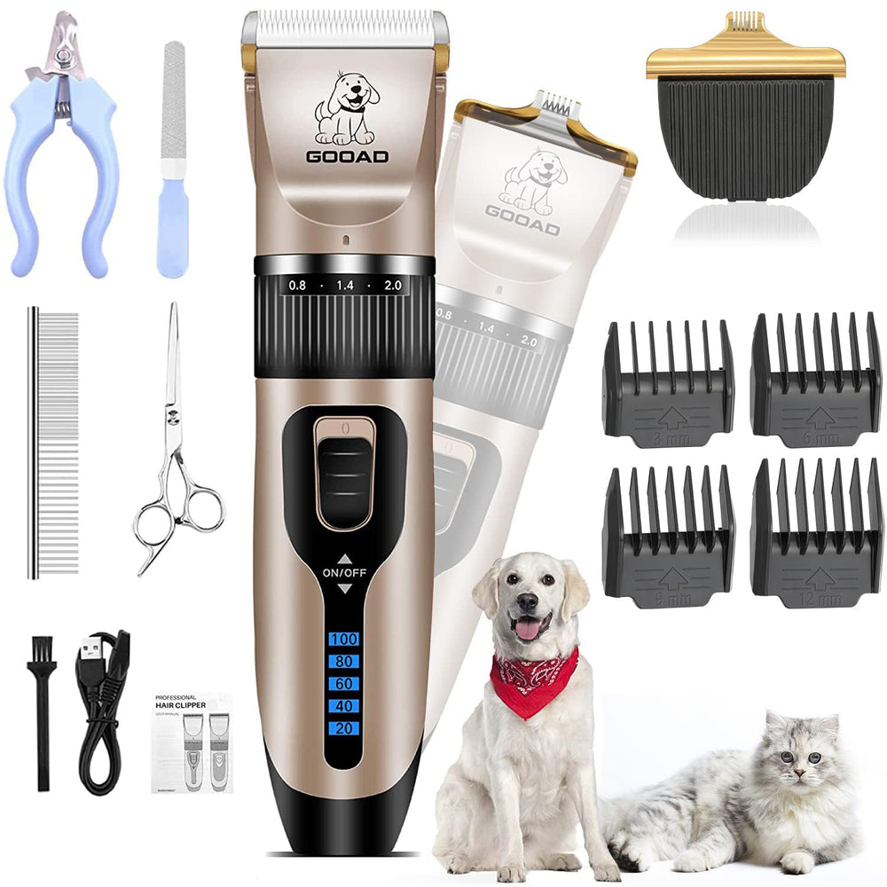 Gooad tondeuse face avant montrant design ergonomique et prise en main confortable