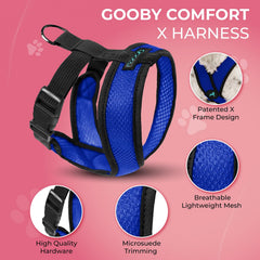 Gooby harnais porté lors d'une promenade pour contrôle sans étrangler
