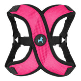 Gooby harnais face montrant coupe en X pour confort respiratoire