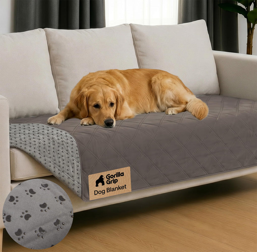 GORILLA GRIP vue avant de la couverture charcoal protégeant le mobilier