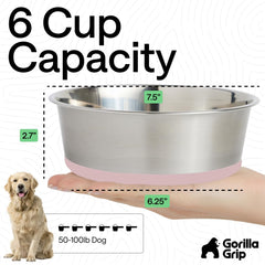 GORILLA GRIP bol utilisé par un grand chien repas calme et propre