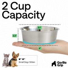 GORILLA GRIP gamelle remplie de croquettes, portion adaptée