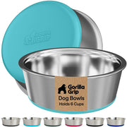GORILLA GRIP vue avant de la gamelle turquoise, design robuste et élégant