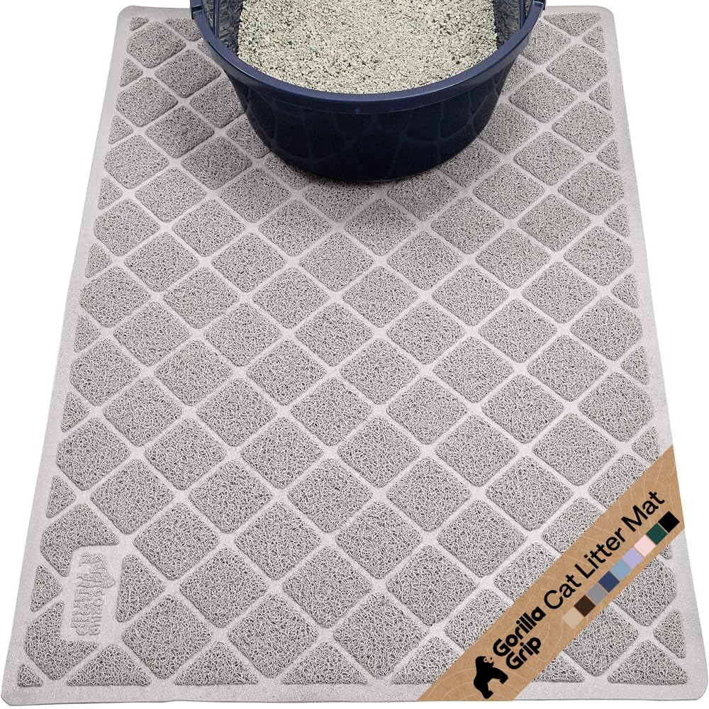 GORILLA GRIP vue avant du tapis, capte la litière et protège le sol