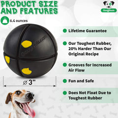 Goughnuts Pro 50 comparaison taille indiquant 3 pouces pour chiens 30–70 lb