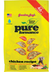 Grandma Lucy's face du paquet montrant la recette au poulet et bénéfice praticité