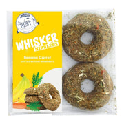 Grandpa's Best paquet Whisker Nibblers banane carotte montrant l'emballage et bénéfice appétence