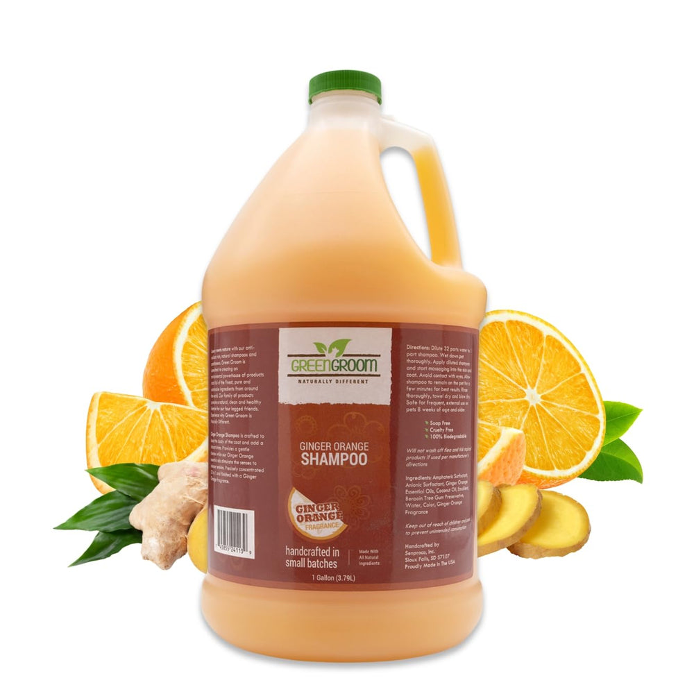 GreenGroom gallon face avant montrant emballage professionnel et économie