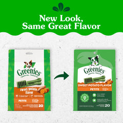 Greenies sachet ouvert révélant friandises prêtes à donner