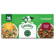 Greenies Smart Topper emballage avant montrant le pack de 16 sachets et bénéfice saveur