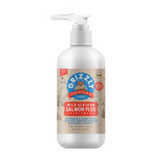GRIZZLY bouteille avant présentant le supplément huileux bénéfice pelage brillant