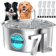 GROOKPET fontaine face avant montrant capacité 7L et conception pratique