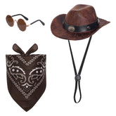 Haakong chapeau cowboy avant pour costume, look western immédiat