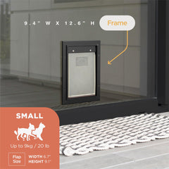 Hakuna Pets profil du tunnel réglable illustrant épaisseur jusqu'à 2,8"