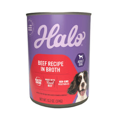 Halo avant boîte bœuf montrant emballage clair et attrayant, qualité perçue