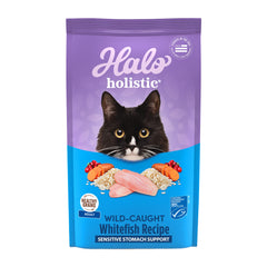 Halo emballage face montrant recette poisson blanc sauvage et bénéfice qualité