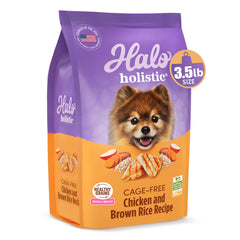 Halo gros plan sur croquette petite taille facile à mâcher pour chien