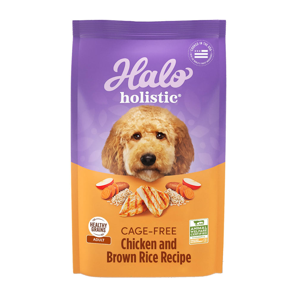 Halo emballage face 3,5 lb montrant la recette et bénéfice nutritionnel
