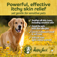 happy jack application sur chien pour calmer démangeaisons localisées
