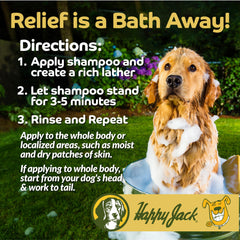 HAPPY JACK application sur zone irritée pour calmer démangeaisons localement