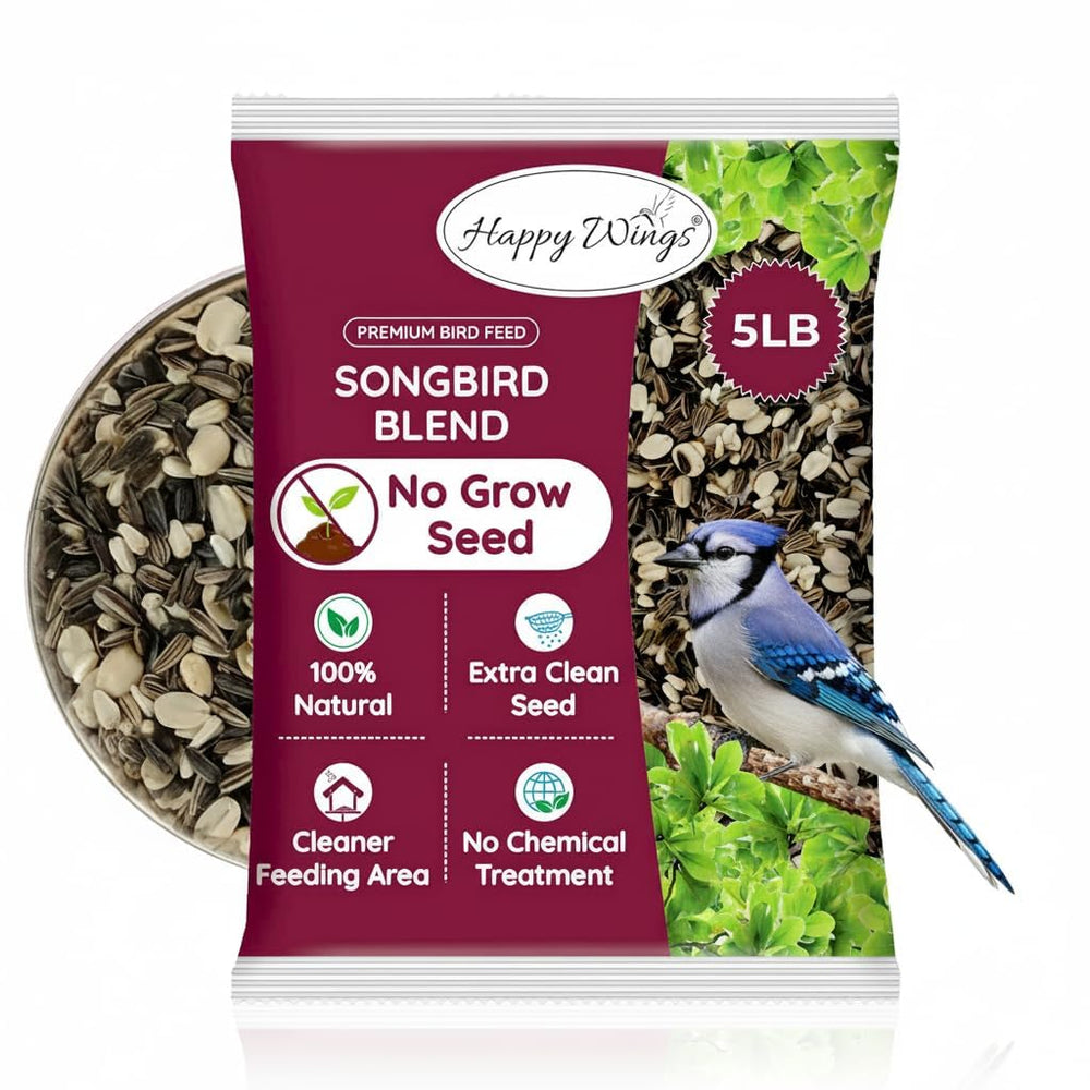 Happy Wings emballage avant montrant le format 5 lb et bénéfice conservation