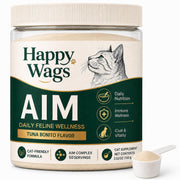 HappyWags emballage avant montrant la portion et bénéfice confort d'utilisation