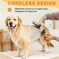 HappyYILIDA tondeuse en usage sur un chien pour toilettage calme