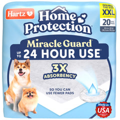 Hartz packaging avant montrant 20 tapis, bénéfice : protection longue durée