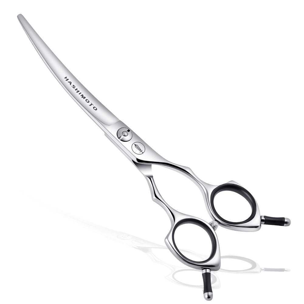 HASHIMOTO ciseaux courbés vue avant montrant coupe précise