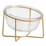 HCHLQLZ gamelle en verre face avant montrant design incliné et confort