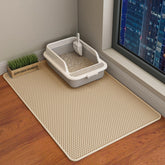 HCY&WLD tapis litière face avant montrant design khaki et protection du sol