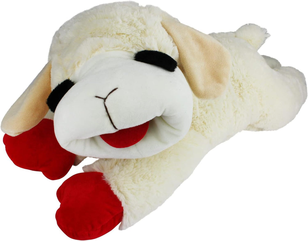 HDP Lambchop emballage frontal montrant la taille et l'aspect moelleux