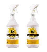 Healthy Haircare Product bouteille Sunflower Suncoat SPF montrant l'étiquette et la protection solaire