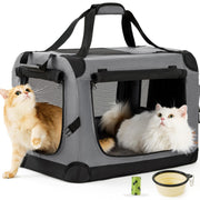 HearthPaw vue de face montrant espace pour deux chats et accès multiple